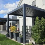 EGHUUN Pergola Piano, Louvered Roof, Manual Control (Crank) photo review