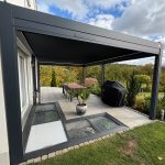 EGHUUN Pergola Mezzo, Louvered Roof, Electric and Remote Controlled photo review