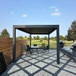 EGHUUN Pergola Mezzo, Louvered Roof, Electric and Remote Controlled photo review